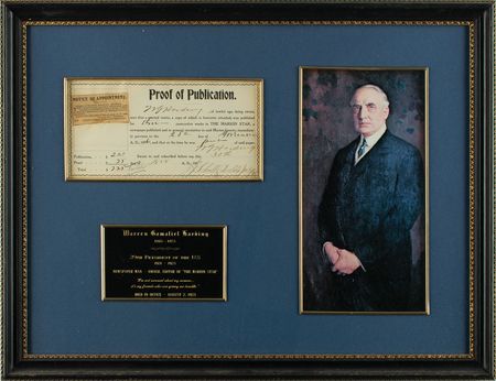 Lot #93 Warren G. Harding Signed Document - Image 1