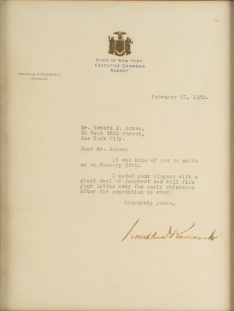 Lot #126 Franklin D. Roosevelt Typed Letter Signed - Image 2