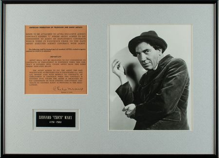 Lot #812 Chico Marx Signed Document - Image 1