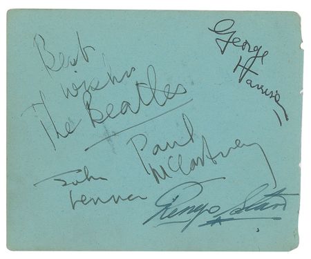 Lot #572 Beatles: Bold Beatles signatures from February 1963 - Image 1