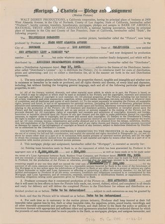 Lot #484 Roy O. Disney Signed Document - Image 2