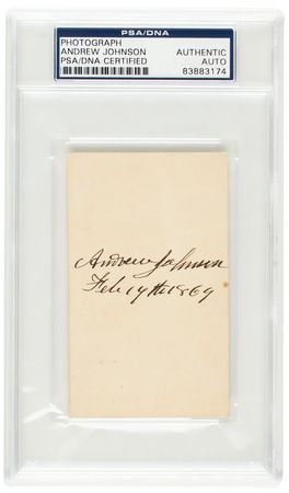 Lot #24 Andrew Johnson: Rare 1869 portrait of
