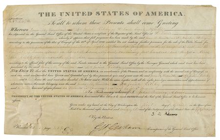 Lot #63 John Quincy Adams Signed Document - Image 1