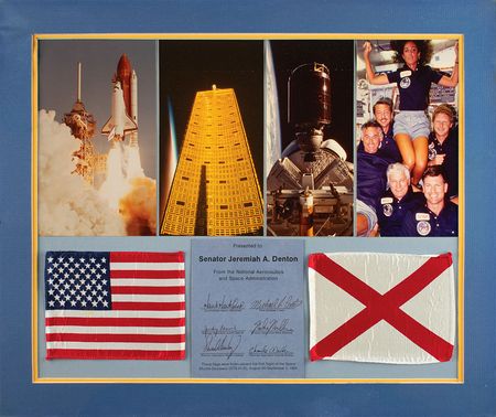 Lot #441 STS-41-D Flown Flags - Image 1