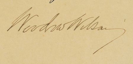 Lot #140 Woodrow Wilson Signed Document - Image 2