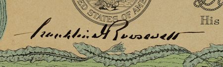 Lot #44 Franklin D. Roosevelt Signed Document - Image 2
