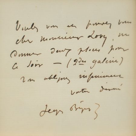 Lot #556 Georges Bizet Handwritten Letter Signed - Image 2