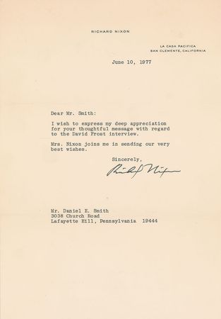 Lot #118 Richard Nixon Typed Letter Signed - Image 1