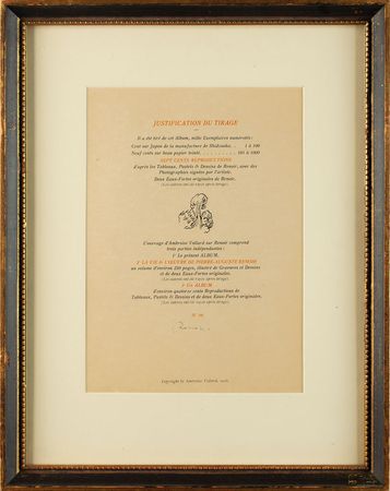 Lot #453 Pierre-Auguste Renoir Limitation Page - Image 2
