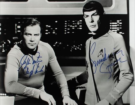 Lot #841 Star Trek: Shatner and Nimoy Signed Photograph - Image 1