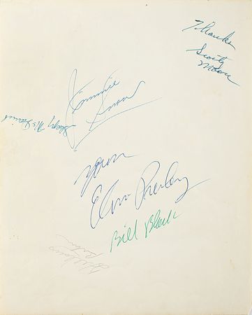 Lot #583 Elvis Presley: Elvis and friends sign in '55 - Image 1