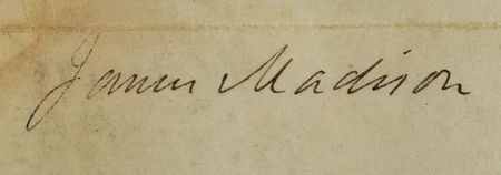 Lot #6 James Madison: Madison appoints an officer in 