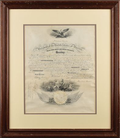 Lot #21 Abraham Lincoln: Superb Civil War commission for a distinguished Marine Corps lieutenant - Image 2
