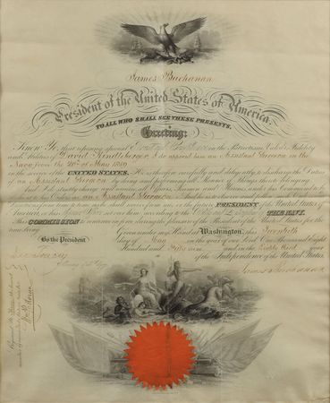 Lot #19 James Buchanan Signed Document - Image 2