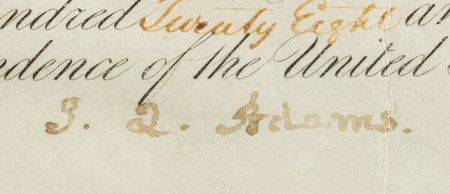 Lot #8 John Quincy Adams: Scarce appointment of a Navy chaplain in 1828 - Image 2