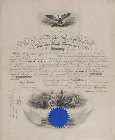 Lot #25 Andrew Johnson Signed Document