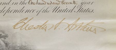 Lot #30 Chester A. Arthur Signed Document - Image 2