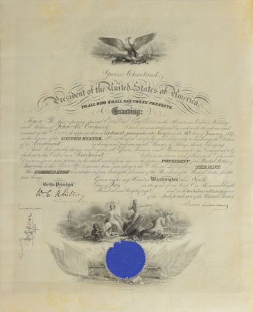 Lot #72 Grover Cleveland Signed Document - Image 1