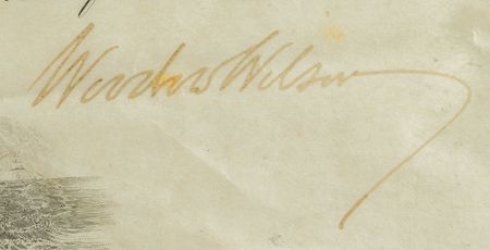 Lot #139 Woodrow Wilson: Scarce Marine Corps commission from President Wilson - Image 2