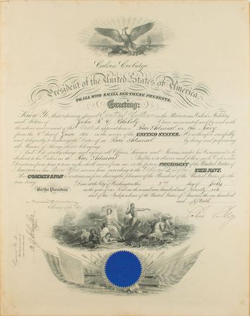 Lot #79 Calvin Coolidge: Presidential naval commission for a WWI commander - Image 1