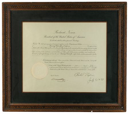 Lot #55 Richard Nixon: Nixon names Sammy Davis, Jr. to the National Advisory Council on Economic Opportunity - Image 2