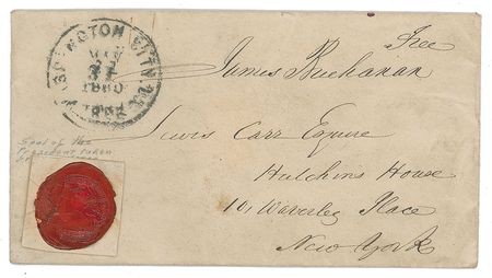 Lot #20 James Buchanan Free Frank