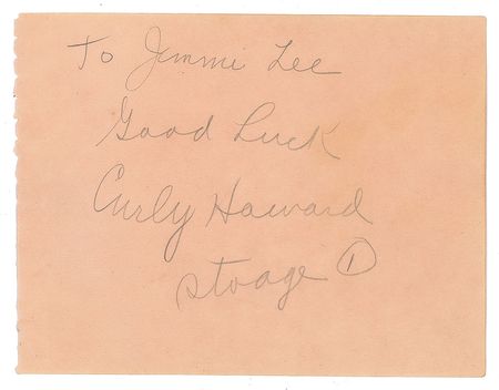 Lot #723 Three Stooges Signatures - Image 1