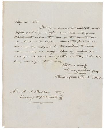Lot #14 James K. Polk Handwritten Letter Signed