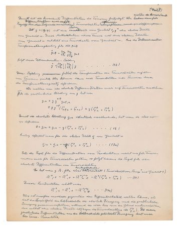 Lot #205 Albert Einstein: A 1945 study of vectors
