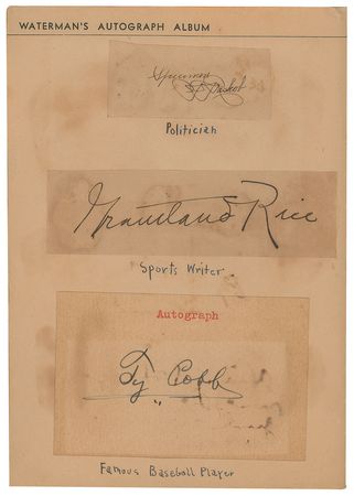 Lot #192 Waterman Autograph Album Waterman Autograph Album - Image 1
