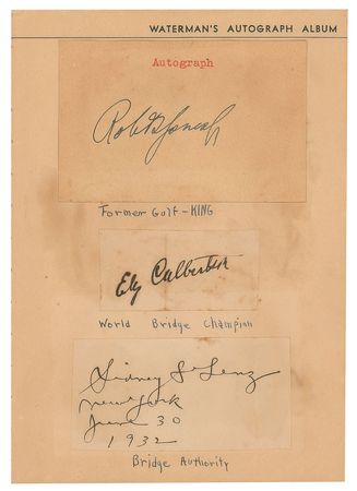 Lot #192 Waterman Autograph Album Waterman Autograph Album - Image 2