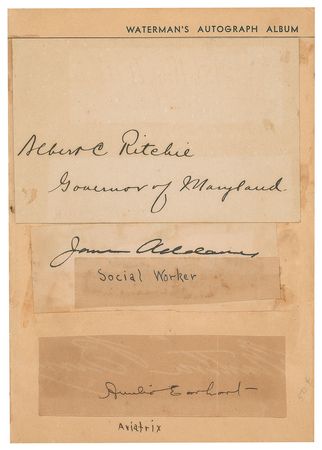 Lot #192 Waterman Autograph Album Waterman Autograph Album - Image 3
