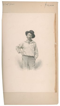 Lot #514 Walt Whitman: Rarely seen signed example of the 'Washington' first edition of Leaves of Grass - Image 3