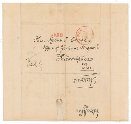 Lot #506 Edgar Allan Poe Autograph Letter Signed - Image 2