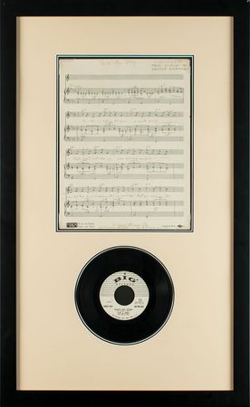 Lot #588 Simon and Garfunkel: Original manuscripts from Simon and Garfunkel, including Simon's first solo tune: 