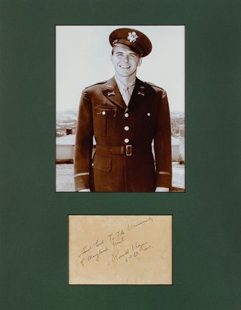 Lot #123 Ronald Reagan Signature - Image 1