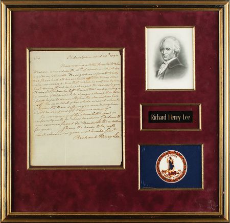 Lot #159 Richard Henry Lee: Scarce handwritten letter from the Virginian signer - Image 1