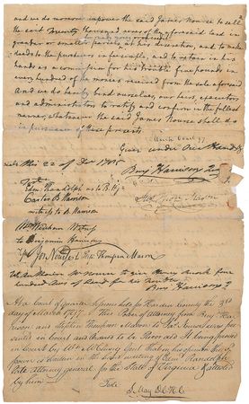 Lot #151 Benjamin Harrison Signed Document - Image 1