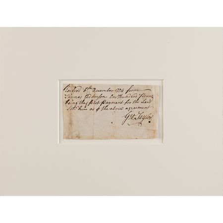 Lot #179 George Taylor: Extremely rare 1774 autograph by Pennsylvania signer George Taylor - Image 3