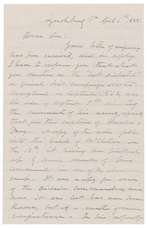 Lot #355 Jubal Early: Early questions the 