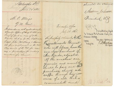 Lot #26 Andrew Johnson Endorsement - Image 4