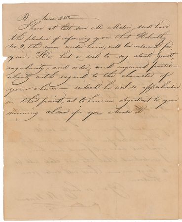 Lot #510 Henry David Thoreau: Extremely rare, early handwritten letter by 