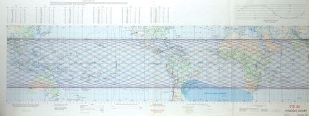 Lot #4624  Space Shuttle STS-30 Mission Chart - Image 1