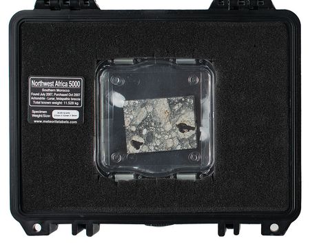 Lot #4568  Northwest Africa (NWA) 5000 Lunar Meteorite Part Slice “The Eclipse” - Image 6