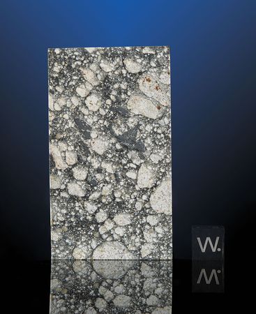 Lot #4569  Northwest Africa (NWA) 5000 Lunar Meteorite Part Slice “The Monolith” - Image 1