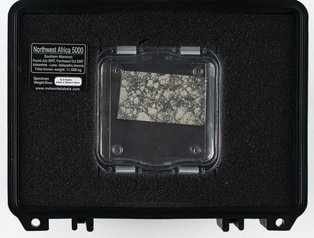 Lot #4569  Northwest Africa (NWA) 5000 Lunar Meteorite Part Slice “The Monolith” - Image 6