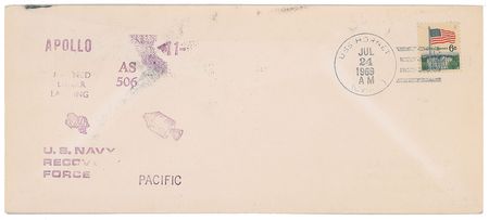 Lot #4203  Apollo 11 Recovery Cover and Menu - Image 1