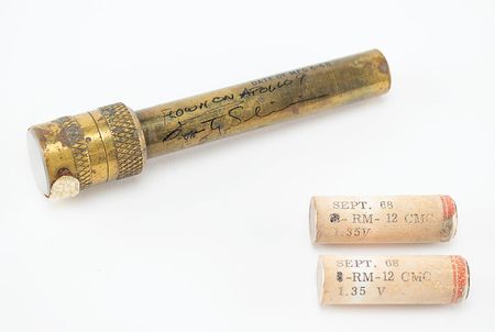Lot #4084 Rusty Schweickart's Apollo 9 Flown Flashlight and Batteries - Image 1