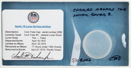 Lot #4302 Charlie Duke's Apollo 16 Lunar Surface Flown Core Tube Cap - Image 2