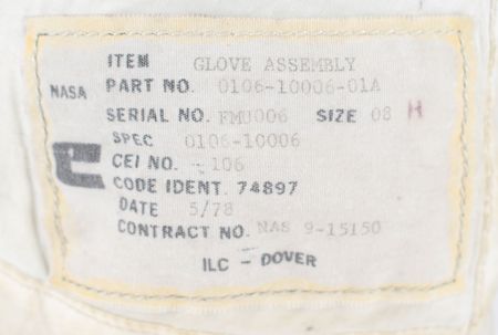 Lot #4415  Space Shuttle 1000 Series EVA Glove TMG - Image 4